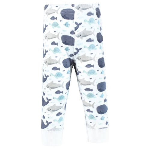 Hudson Baby Cotton Pants and Leggings, Sea Friends