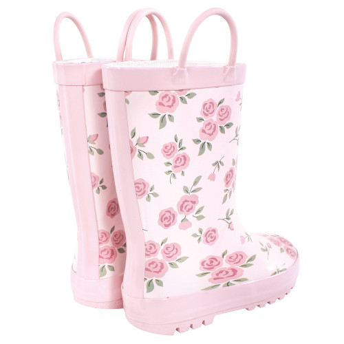 Hudson Baby Rain Boots, Mauve Ditsy Rose