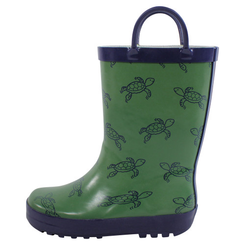 Hudson Baby Rain Boots, Green Turtles