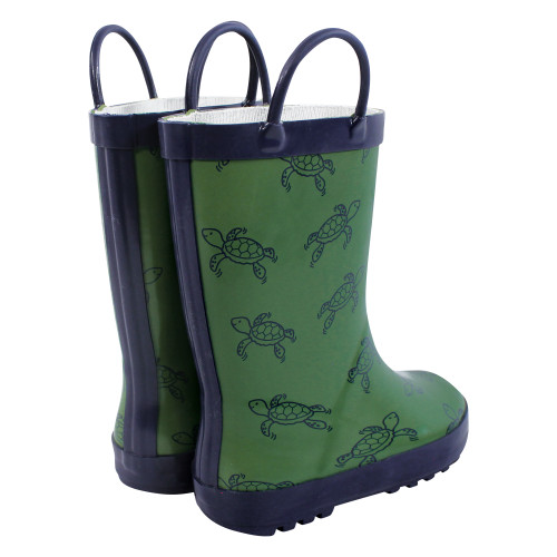 Hudson Baby Rain Boots, Green Turtles