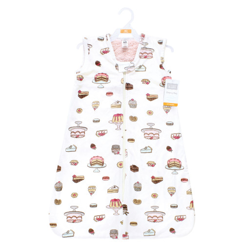 Hudson Baby Plush Faux Fur Sleeping Bag, Wearable Blanket, Sweet Bakery