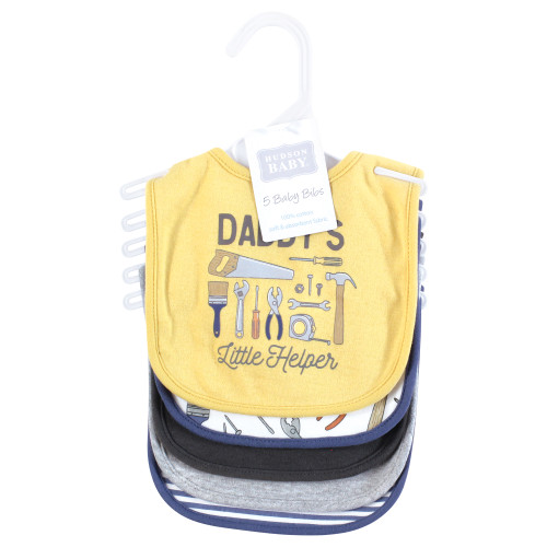 Hudson Baby Cotton Bibs, Construction Work