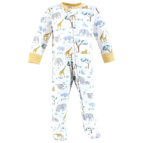 Hudson Baby Cotton Sleep and Play, Safari Friends