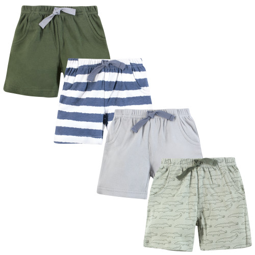 Hudson Baby Shorts Bottoms 4-Pack, Alligator