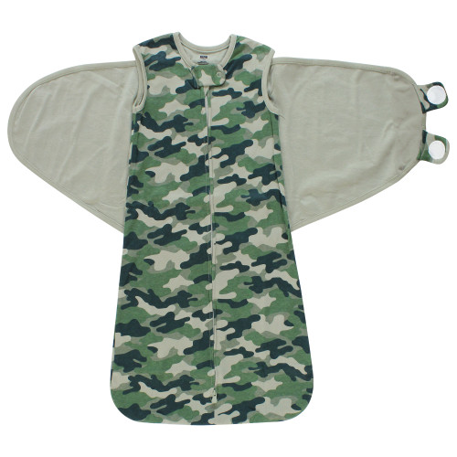 Hudson Baby Convertible Swaddle Sleep Sack, Camo