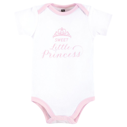 Hudson Baby Cotton Bodysuits 3-Pack, Fairy Princess