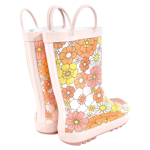 Hudson Baby Rain Boots, Peace Love And Flowers