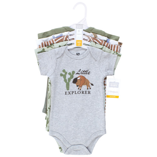 Hudson Baby Cotton Bodysuits 5-Pack, Wilderness