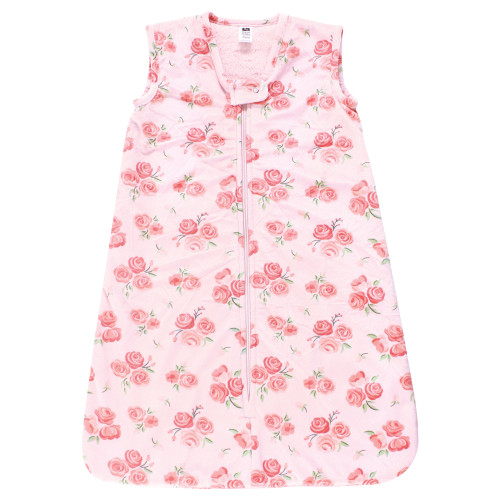 Hudson Baby Plush Faux Fur Sleeping Bag, Wearable Blanket, Blush Rose