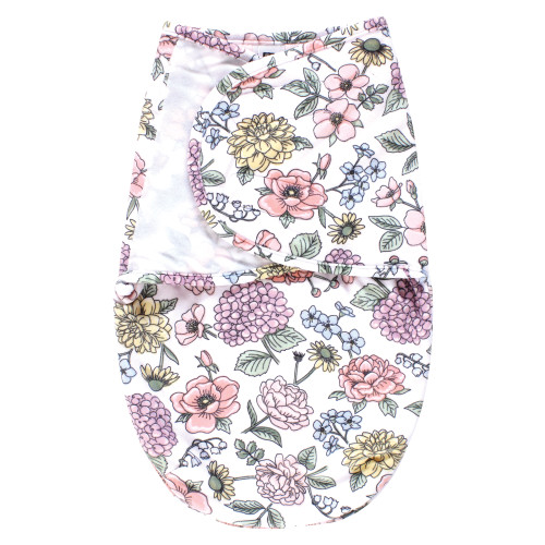 Hudson Baby Plush Faux Fur Swaddle Wrap, Vintage Blossom