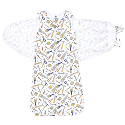 Hudson Baby Convertible Swaddle Sleep Sack, Construction Work