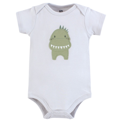 Hudson Baby Cotton Bodysuits 3-Pack, Modern Dino