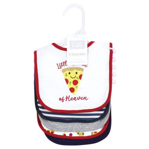 Hudson Baby Cotton Bibs, Pizza Slice Of Heaven