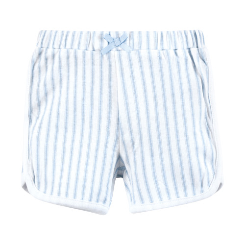Hudson Baby Shorts Bottoms 4-Pack, Blue Rose