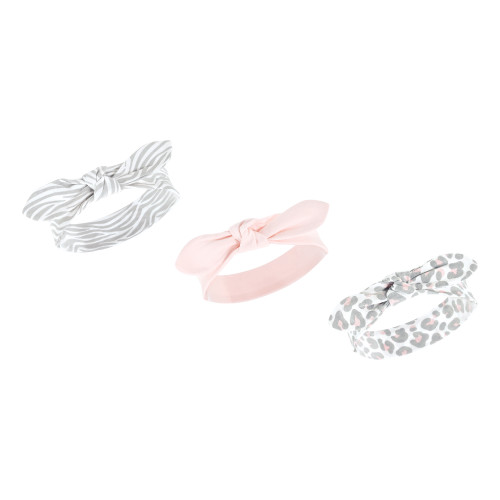 Hudson Baby Caps or Headbands, Bibs, Mittens and Socks 12pc Set, Pink Safari