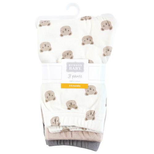 Hudson Baby Cotton Pants and Leggings, Beige Cozy Cutie