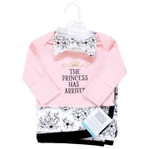 Hudson Baby Gown, Swaddle Blanket and Cap or Headband, Princess