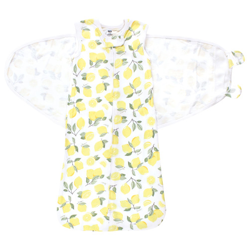 Hudson Baby Convertible Swaddle Sleep Sack, Lemon