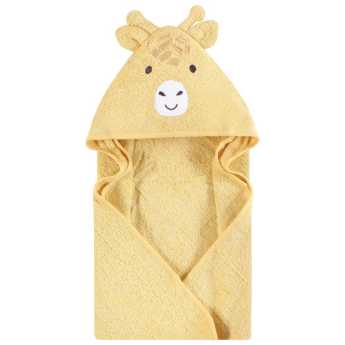 Hudson Baby Cotton Animal Face Hooded Towel, Safari Friends