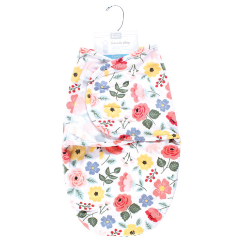 Hudson Baby Plush Faux Fur Swaddle Wrap, Modern Botanical