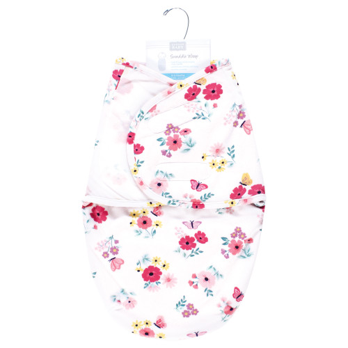 Hudson Baby Plush Faux Fur Swaddle Wrap, Butterfly Floral