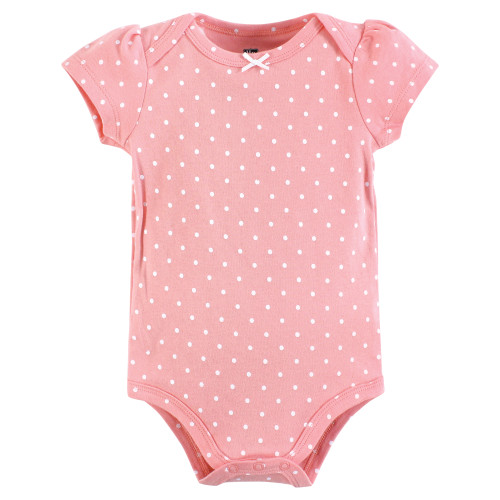 Hudson Baby Cotton Bodysuits 3-Pack, Coral Floral Daddys Girl