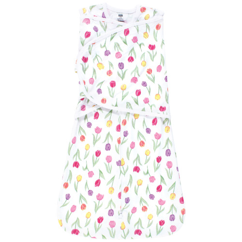 Hudson Baby Convertible Swaddle Sleep Sack, Spring Tulips