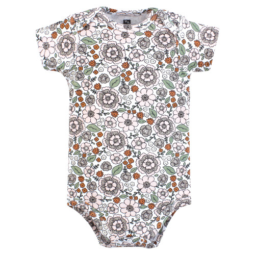 Hudson Baby Cotton Bodysuits 3-Pack, Mamas Bestie Flower
