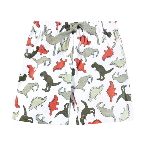 Hudson Baby Shorts Bottoms 4-Pack, Multi Color Dino