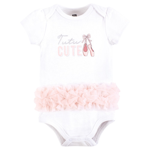 Hudson Baby Cotton Bodysuits 3-Pack, Tutu Cute