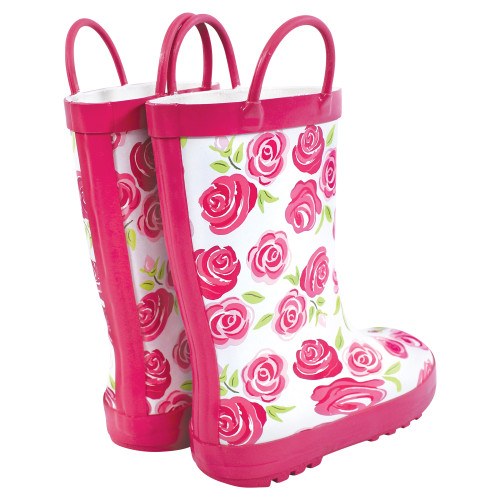 Hudson Baby Rain Boots, Pink Roses