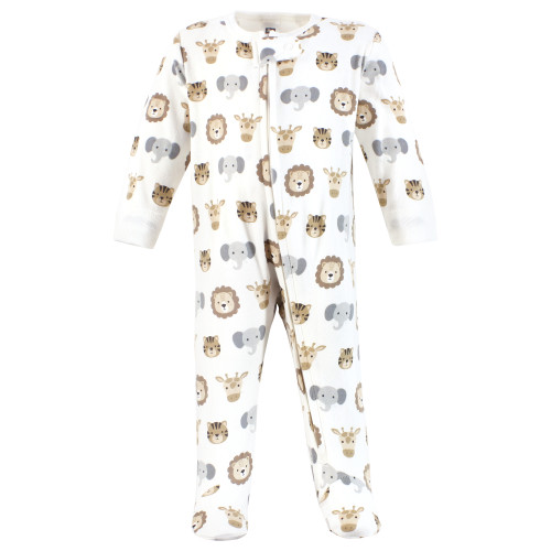 Hudson Baby Cotton Sleep and Play, Happy Little One Safari