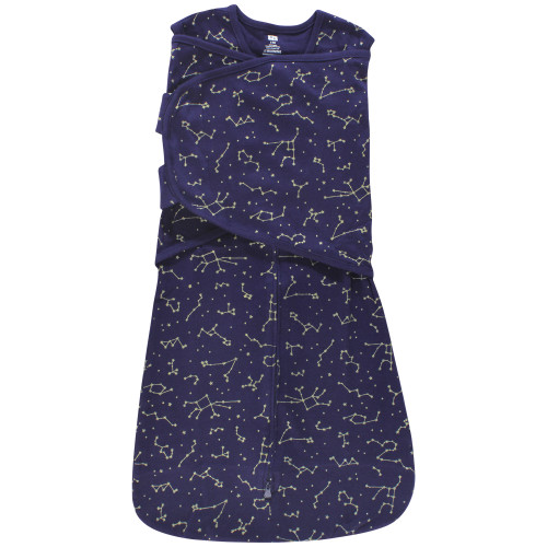 Hudson Baby Convertible Swaddle Sleep Sack, Navy Constellation