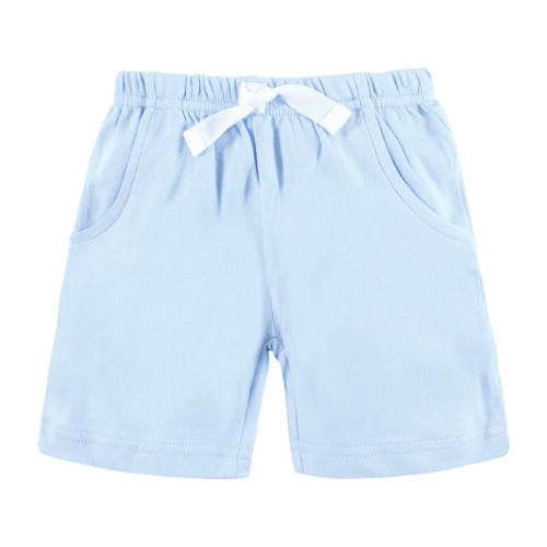 Hudson Baby Shorts Bottoms 4-Pack, Blue Tropical Scene