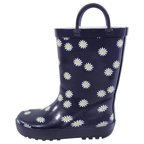 Hudson Baby Rain Boots, Navy Ditsy Daisy