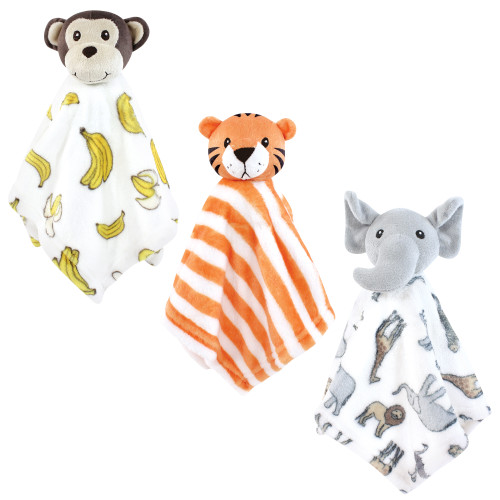 Hudson Baby Animal Face Security Blanket, Modern Safari