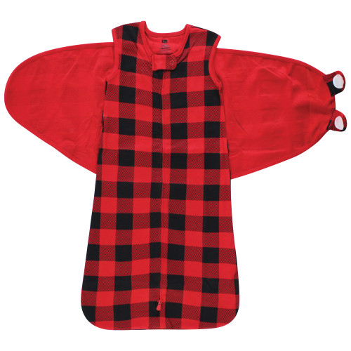 Hudson Baby Convertible Swaddle Sleep Sack, Buffalo Plaid