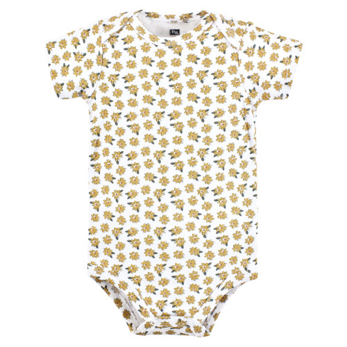 Hudson Baby Cotton Bodysuits 3-Pack, Hello Beautiful