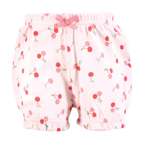 Hudson Baby Shorts Bottoms 4-Pack, Cherry Sweet