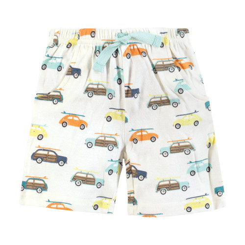 Hudson Baby Shorts Bottoms 4-Pack, Surf Cars