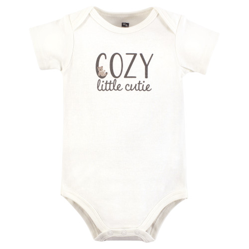 Hudson Baby Cotton Bodysuits 3-Pack, Cozy Cutie