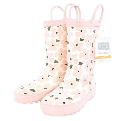 Hudson Baby Rain Boots, Pink Sage Floral