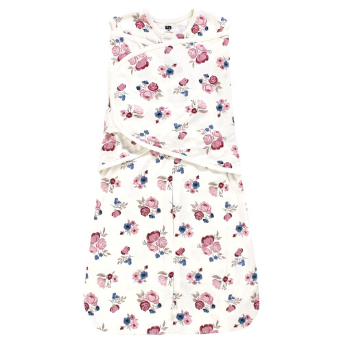 Hudson Baby Convertible Swaddle Sleep Sack, Dusty Rose Floral