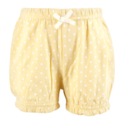 Hudson Baby Shorts Bottoms 4-Pack, Pink Yellow Pretty Floral