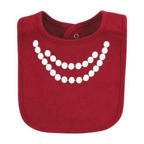 Hudson Baby Cotton Bibs, Mini Diva