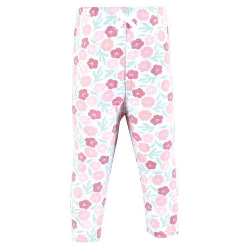 Hudson Baby Cotton Pants and Leggings, Mint Floral