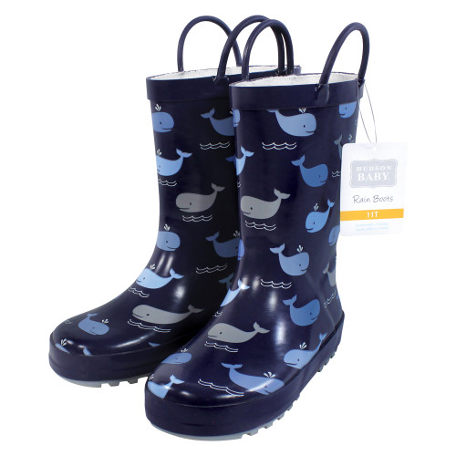 Hudson Baby Rain Boots, Whaley Awesome