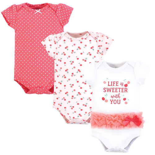 Hudson Baby Cotton Bodysuits 3-Pack, Life Is Sweeter Tutu