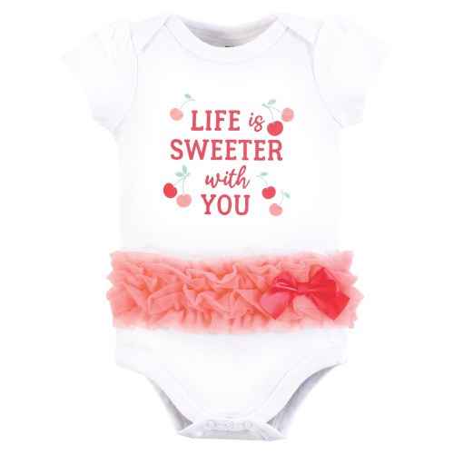Hudson Baby Cotton Bodysuits 3-Pack, Life Is Sweeter Tutu