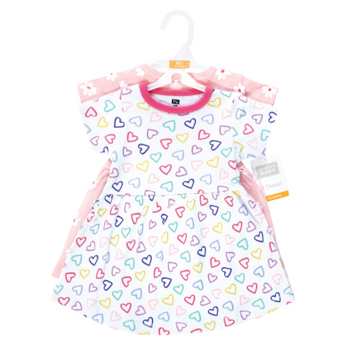 Hudson Baby Cotton Dresses, Fun Hearts